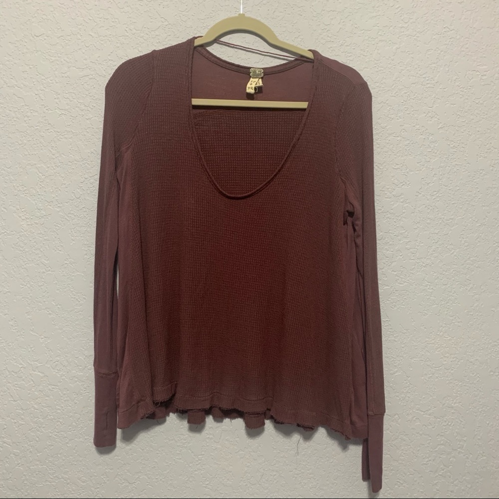 Free People We The Free Ribbed Knit Pullover Top